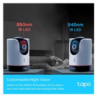 TP-Link Tapo C225 domácí/indoor kamera, (4MP, 2K 1440p, IR 9m, WiFi, micro SD card)