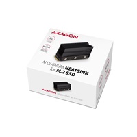 AXAGON CLR-M2XL, hliníkový pasívny chladič pre jedno aj obojstranný M.2 SSD disk, výška 36 mm