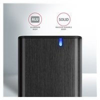 AXAGON EEM2-SB2, USB-C 3.2 Gen 2 - M.2 NVMe a SATA SSD kovový RAW box, bez skrutiek, čierny
