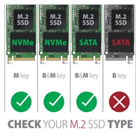 AXAGON EEM2-SB2, USB-C 3.2 Gen 2 - M.2 NVMe a SATA SSD kovový RAW box, bez skrutiek, čierny