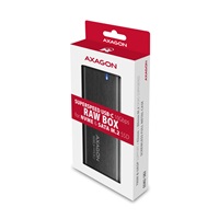 AXAGON EEM2-SB2, USB-C 3.2 Gen 2 - M.2 NVMe a SATA SSD kovový RAW box, bez skrutiek, čierny