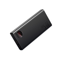 Baseus Adaman kovová powerbanka s digitálním displejem QC 20000mAh 22.5W, černá