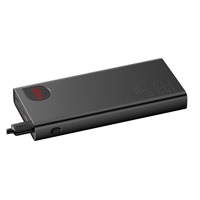 Baseus Adaman kovová powerbanka s digitálním displejem QC 20000mAh 22.5W, černá