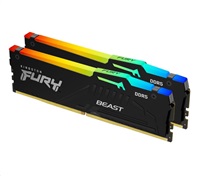 KINGSTON DIMM DDR5 64GB (Kit of 2) 6000MT/s CL36 FURY Beast RGB EXPO
