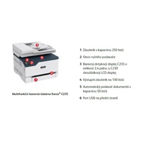 BAZAR - Xerox C235V_DNI, barevná laser. multifunkce, A4, 22ppm, duplex, ADF, WiFi/USB/Ethernet, 512 MB RAM, Apple AirPri