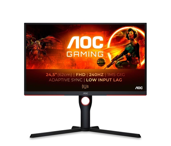 AOC MT VA LCD WLED 24,5" 25G3ZM/BK - VA panel, 240Hz, 1920x1080, 2xHDMI, DP, pivot