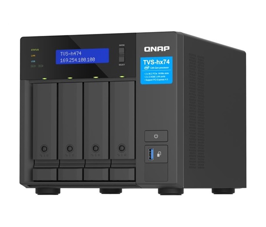 QNAP TVS-h474-PT-8G (2C/PentiumGoldG7400/3,7GHz/8GBRAM/4xSATA/2xM.2/2x2,5GbE/2xUSB3.2/1xHDMI/2xPCIe)