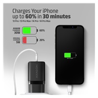 AXAGON ACU-PQ30, Sil nabíjačka do siete 30W, 2x port (USB-A + USB-C), PD3.0/PPS/QC4+/SFC/AFC/Apple, čierna