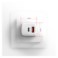 AXAGON ACU-PQ30W, Sil nabíjačka do siete 30W, 2x port (USB-A + USB-C), PD3.0/PPS/QC4+/SFC/AFC/Apple, biela