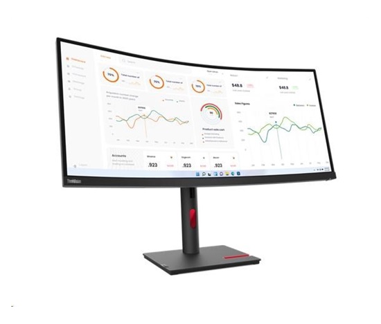 LENOVO LCD ThinkVision T34w-30-34"  VA,matný,21:9,3440x1440,178/178,6ms,350cd,3000:1,HDMI,DP,VESA,3Y