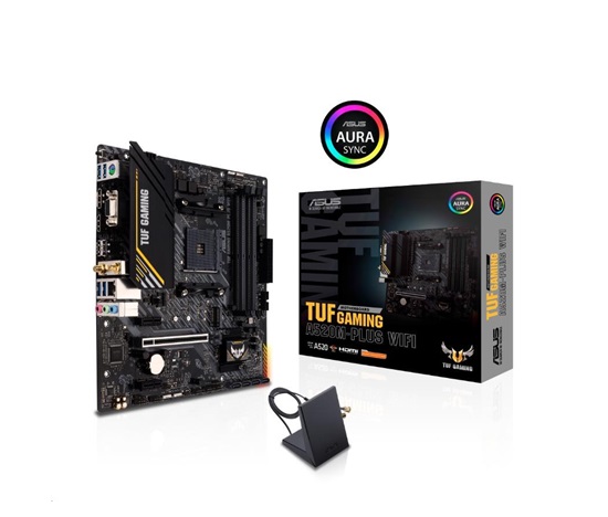 BAZAR - ASUS MB Sc AM4 TUF GAMING A520M-PLUS WIFI, AMD A520, 4xDDR4, 1xDP, 1xHDMI, VGA - Po opravě (Bez přííslušenství)