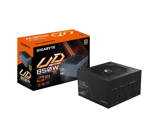 GIGABYTE zdroj UD850GM PG5, 850W, 80+ Gold, 120mm fan, černá