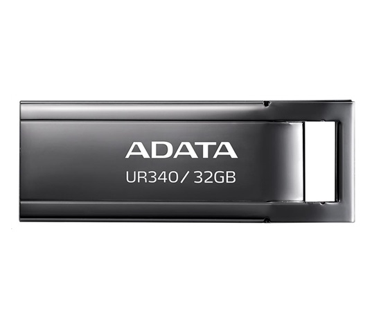 ADATA Flash Disk 32GB UR340, USB 3.2 Dash Drive, kov lesklá černá