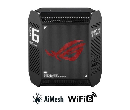 ASUS GT6 1-pack black Wireless AX10000 ROG Rapture Wifi 6 Tri-band Gaming Mesh System