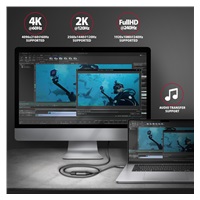 AXAGON RVC-HI2M, USB-C -> HDMI 2.0a redukcia / adaptér, 4K/60Hz HDR10