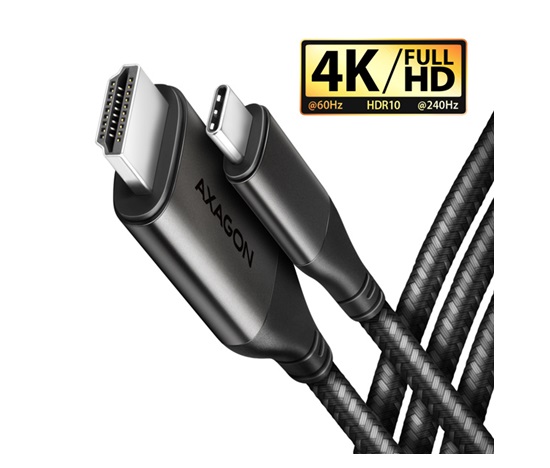 AXAGON RVC-HI2MC, USB-C -> HDMI 2.0a redukcia / kábel 1.8m, 4K/60Hz HDR10