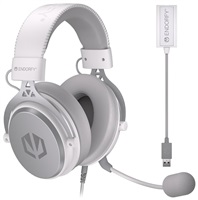 ENDORFY Sluchátka Viro Plus USB Onyx White, 3.5mm jack, USB, bílá