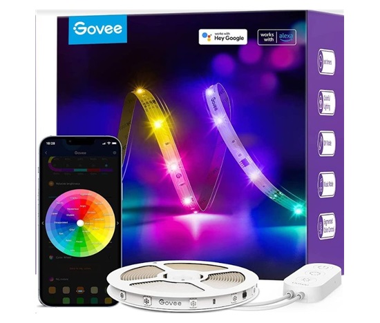 Govee RGBIC Basic Wi-Fi + Bluetooth LED Strip Lights (10 Meter)