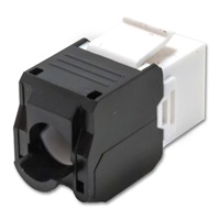 Keystone Cat5E, UTP, samorezný so zacvakávaním, biely