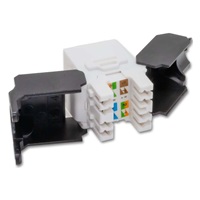 Keystone Cat5E, UTP, samorezný so zacvakávaním, biely