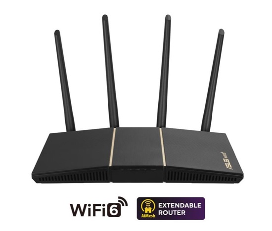 ASUS RT-AX57 (AX3000) WiFi 6 Extendable Router, AiMesh