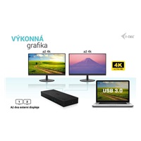 i-tec USB 3.0 / USB-C / Thunderbolt, 3x 4K Docking Station Gen 2 + PD 100W