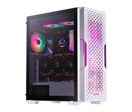ADATA XPG case STARKER AIR Mid-Tower, bez zdroje, 1x 120mm + 1x 120mm ARGB, Bílá