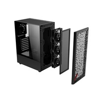 ADATA XPG case VALOR AIR Mid-Tower, bez zdroje, 4x 120mm Fan, Černá