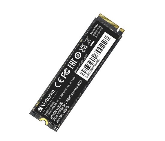 VERBATIM SSD Vi3000 Internal PCIe NVMe M.2 SSD 256GB , W 1300/ R 3300 MB/s