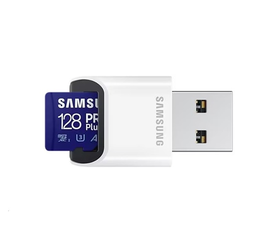 Samsung micro SDXC karta 128GB PRO Plus + USB adaptér