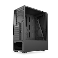 1stCOOL skříň SHARK 2, middle tower, AU, USB 3.0, bez zdroje, RGB fan, průhledná bočnice, černá