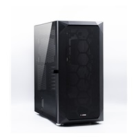 1stCOOL skříň Wind Storm Black MiddleTower ARGB, AU, USB3.0, bez zdroje, RGB fan, průhledná bočnice, černá