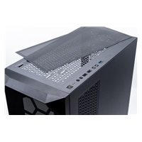 1stCOOL skříň Wind Storm Black MiddleTower ARGB, AU, USB3.0, bez zdroje, RGB fan, průhledná bočnice, černá