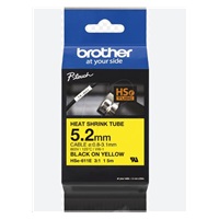 BROTHER smršťovací bužírka - HSE-611E žlutá pro E300VP H300 H500 E550 P700 P750 D800 P900 P950 - 5,2mm / o 0,8-3,1 / 3:1