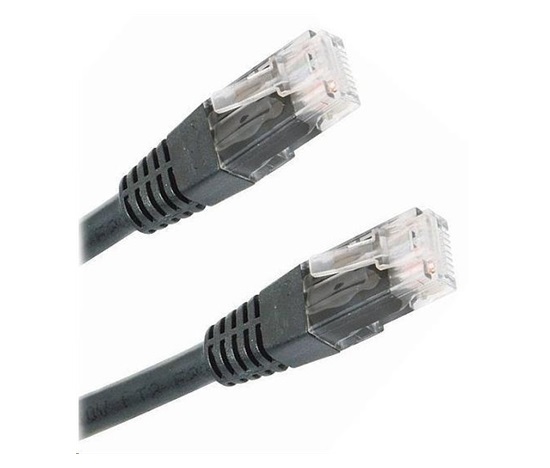 XtendLan patch kábel Cat6, UTP - 0,5m, čierny (predaj po 10 ks)