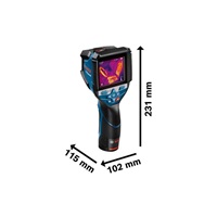 BOSCH GTC 600 C termokamera, IP54, ochrana proti nárazu, 49152 měřících bodů, akumulátor GBA 12V 2.0Ah