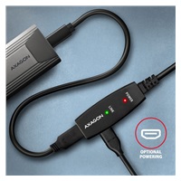 AXAGON ADR-305, USB 3.2 Gen 1 A-M -> A-F aktívny predlžovací / repeater kábel, 5m