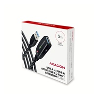 AXAGON ADR-305, USB 3.2 Gen 1 A-M -> A-F aktívny predlžovací / repeater kábel, 5m
