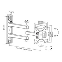 Držák na monitory a Tv Fiber Mounts FM233