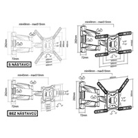 Držák pro polohování TV Fiber Mounts Excelent