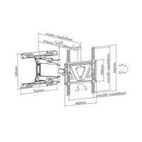 Výsuvný otočný sklopný držák Tv Fiber Mounts Super-1