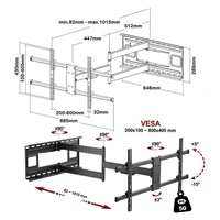 Nejdelší televizní držák Fiber Mounts Big1