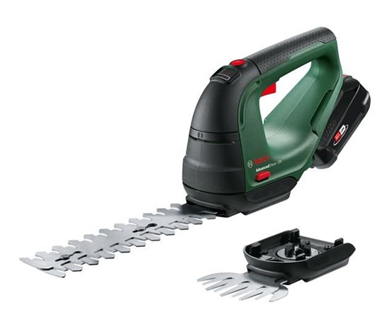 BOSCH AdvancedShear 18V-10, souprava akumulátorových nůžek na keře a na trávu, 18 V, délka 20 cm, akumulátor