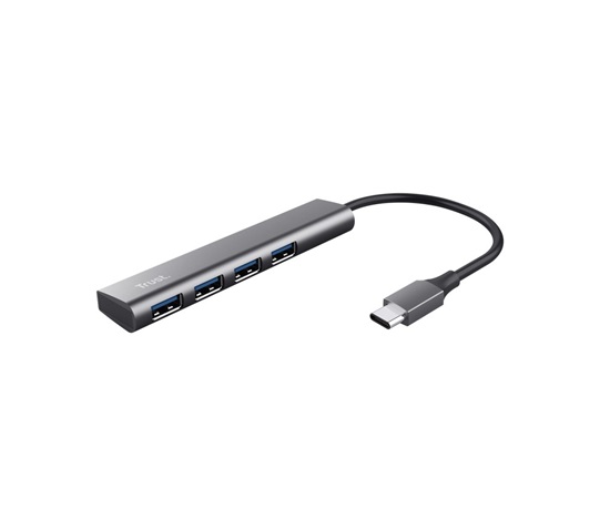 TRUST Rozbočovač Halyx Aluminium USB-C To 4 Port USB-A 3.2 Gen1 Hub