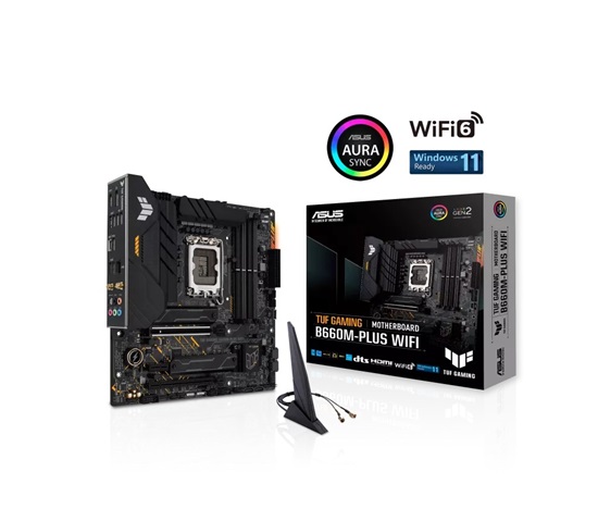 ASUS MB Sc LGA1700 TUF GAMING B660M-PLUS WIFI, Intel B660, 4xDDR5, 1xDP, 1xHDMI, WIFI, mATX