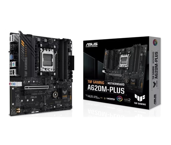 ASUS MB Sc AM5 TUF GAMING A620M-PLUS, AMD A620, 4xDDR5, 1xHDMI, 2xDP, mATX