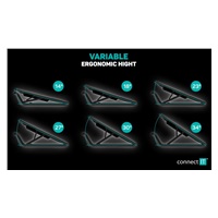 CONNECT IT FrostWind chladiaca podložka pod notebook s červeným podsvietením, čierna