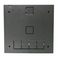 XtendLan 19" nástěnný vertikální rozvaděč 2U+4U 540x150, perforované dveře, černý