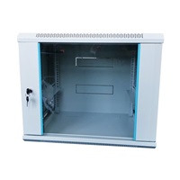 XtendLan 19" nástěnný rozvaděč 12U 600x450, nosnost 60 kg, skleněné dveře, svařovaný, šedý