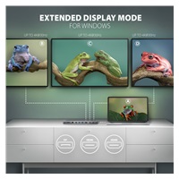 AXAGON HMC-4KX3 USB 5Gbps hub, 3x USB-A, 2x HDMI, DP, RJ-45 GLAN, SD/microSD, audio, PD 100W, kábel USB-C 40cm